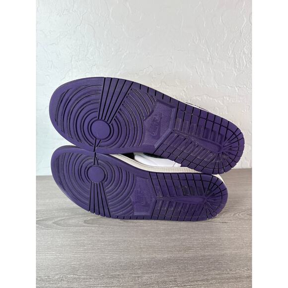 Nike Men’s Air Jordan 1 Mid SE Black Varsity Purple Retro 852542-105 Sz 8.5 - Picture 9 of 9